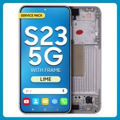 Samsung S23 5G LCD with Touch + Frame Lime SERVICE PACK