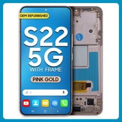 Samsung S22 5G LCD with Touch + Frame Pink Gold (Refurbished OLED)