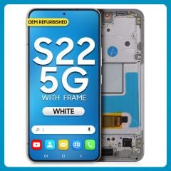Samsung S22 5G LCD with Touch + Frame White (Refurbished)