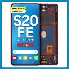 Samsung S20 FE 5G LCD With Touch + Frame After Market Cloud Red (Smaller Size)