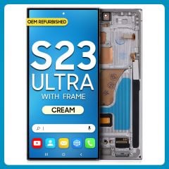 Samsung S23 Ultra 5G LCD with Touch + Frame Cream (Refurbished)