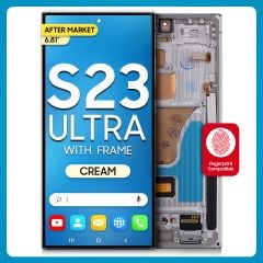 Samsung S23 Ultra 5G LCD with Touch + Frame After Market Cream (BIG SIZE ) 6.81'