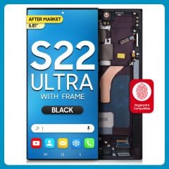 Samsung S22 Ultra 5G LCD with Touch + Frame After Market Phantom Black (BIG SIZE ) 6.81'