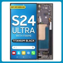 Samsung S24 Ultra LCD with Touch + Frame Titanium Black (Refurbished)