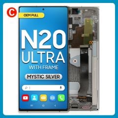 Samsung Note 20 Ultra 5G LCD with Touch + Frame Mystic Silver ( C GRADE OEM PULL )