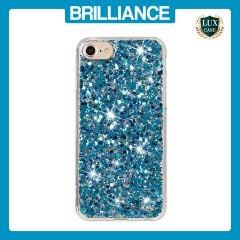 Brilliance LUX iPhone 6/7/8 Big Hole TPU Star Glitter Crystal Clear Case Blue
