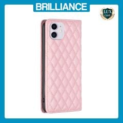 Brilliance LUX iPhone 11 Flip PU Leather Holder Slots Magnetic Wallet with Card Pockets Case Pink