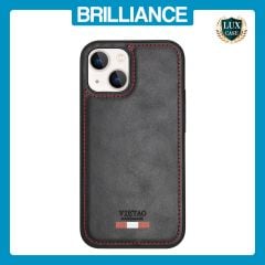 Brilliance LUX iPhone 14 TPU PC Leather Scratch Proof Hybrid Case Black