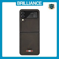 Brilliance LUX Samsung Flip3 TPU PC Leather Scratch Proof Hybrid with folding Case Green
