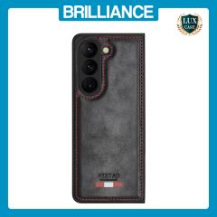 Brilliance LUX Samsung Fold5 TPU PC Leather Scratch Proof Hybrid Case Black