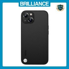 Brilliance LUX iPhone 11 PC Carbon Fiber Leather with folding Case Black