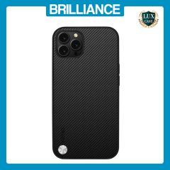 Brilliance LUX iPhone 14 PC Carbon Fiber Leather with folding Case Black