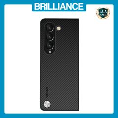 Brilliance LUX Samsung Fold5 PC Carbon Fiber Leather with folding Case Black