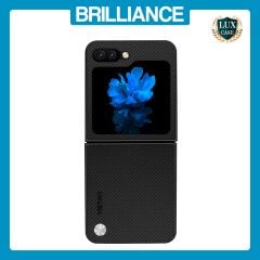 Brilliance LUX Samsung Flip5 PC Carbon Fiber Leather with folding Case Black