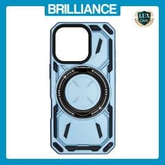Brilliance LUX iPhone 16 Pro Magsafe Full Body Rugged Case Metallic Light Blue