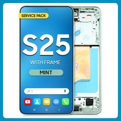 Samsung S25 LCD with Touch + Frame Mint SERVICE PACK