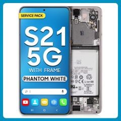 Samsung S21 5G LCD With Touch + Frame Phantom White SERVICE PACK