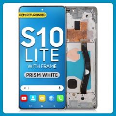 Samsung S10 Lite LCD with Touch + Frame Prism White (Refurbished)