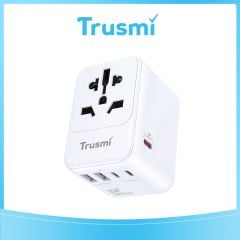TRUSMI 35W 3 Type C & 2 USB Port Universal Travel Adapter White