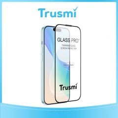 TRUSMI 3D Transparent Tempered Glass Screen Protector for iPhone 13 / 13 Pro / 14 / 16e