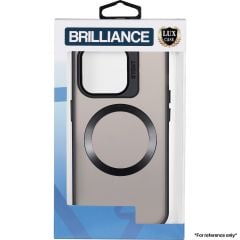 Brilliance LUX for Samsung S23 FE Lens holder transparent CD pattern case  Black