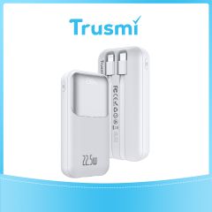 TRUSMI Mini Power Bank White with Digital Display PB06-012 (22.5W) (10000mAh)