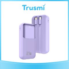 TRUSMI Mini Power Bank Purple with Digital Display PB06-013 (22.5W) (10000mAh)