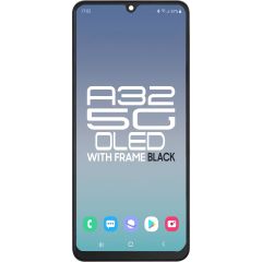 Samsung A22 A225 LCD With Touch + Frame Black (Refurbished)
