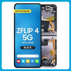 Samsung Z Flip 4 5G Inner LCD With Touch + Frame Black (Refurbished OLED)