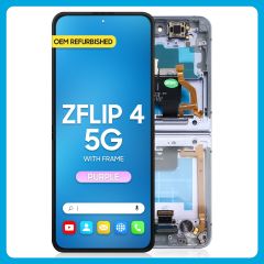 Samsung Z Flip 4 5G Inner LCD With Touch + Frame Bora Purple (Refurbished OLED)