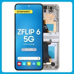 Samsung Z Flip 6 5G Inner LCD With Touch + Frame  Silver Shadow (Aftermarket OLED)