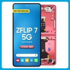 Samsung Z Flip 7 5G Inner LCD With Touch + Frame Coral Red (Refurbished OLED)