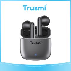 TRUSMI ENC Zinc Alloy Metal Semi-in-Ear Wireless Headphones Gray