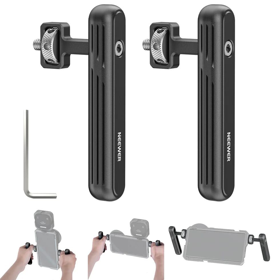 NEEWER 2 Pack Mini Rotatable Handles for Phone Cage