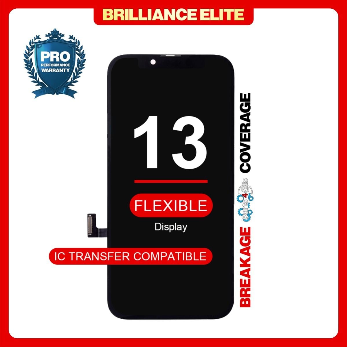 Brilliance Elite iPhone 13 LCD With Touch Black Soft OLED (R-IC)