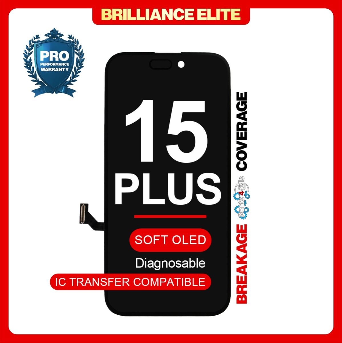 Brilliance Elite iPhone 15 Plus Diagnosable LCD With Touch Black Soft OLED