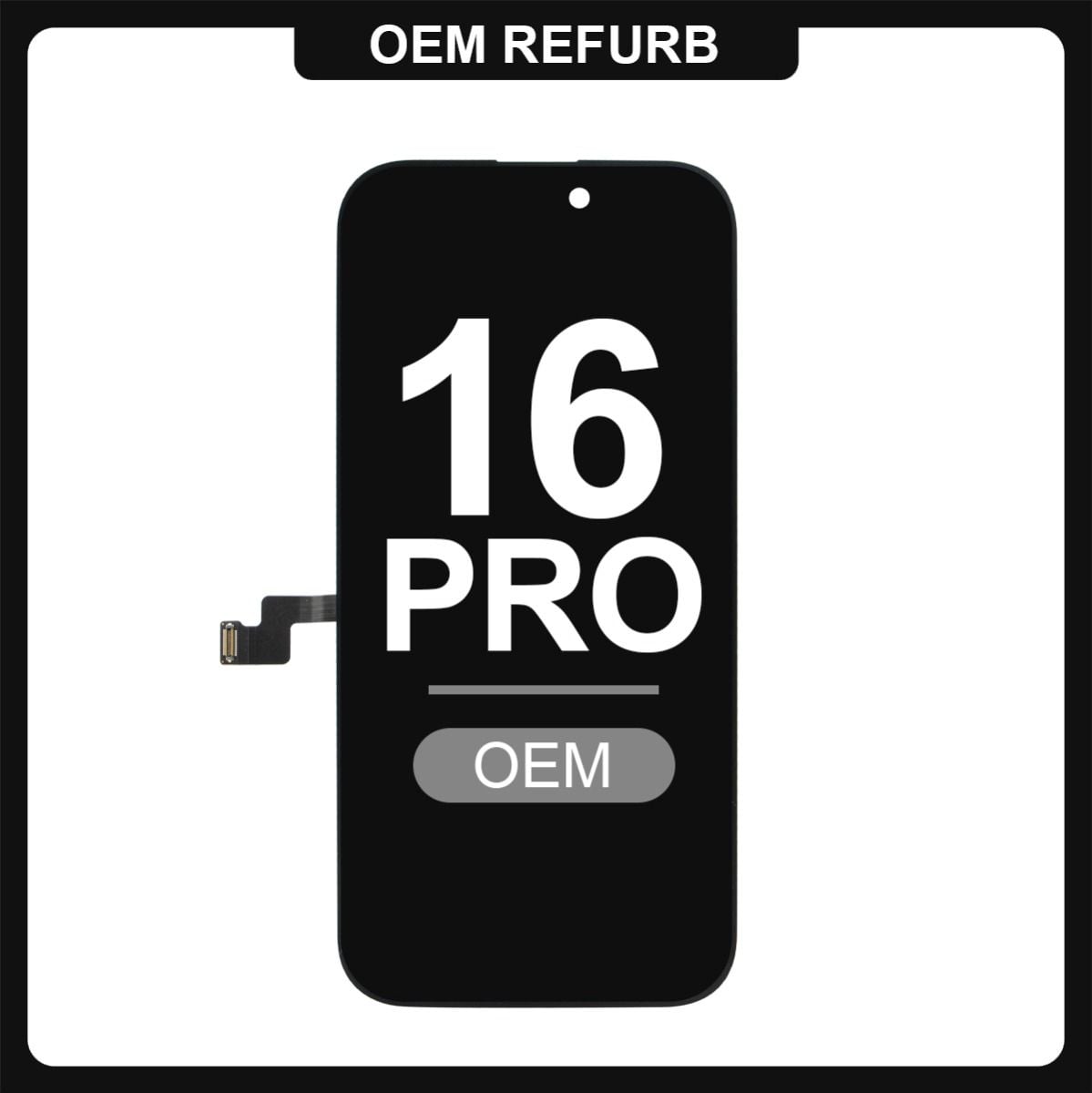 iPhone 16 Pro LCD with Touch Black (OEM Refurbished)