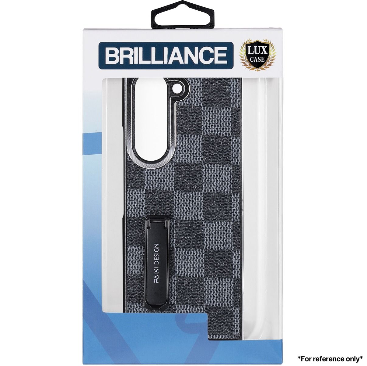 Brilliance LUX iPhone 15 Folding Stand Case Grey & Black